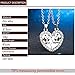 4EAELove Customize Best Friends Panda Necklace Engraved Matching Broken Heart Pendant Charm Friedship Relationship Jewelry Titanium Steel (Silver, Can't Custom)