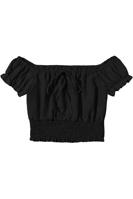 black off the shoulder top new look