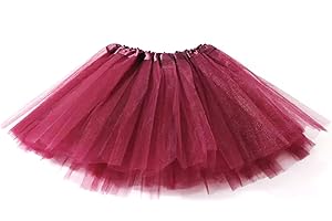 ASLANA Kids Tutu Skirts 3 Layered Tulle, Fit Most 4-11 yrs Little & Big Girls for Dance Party Costume