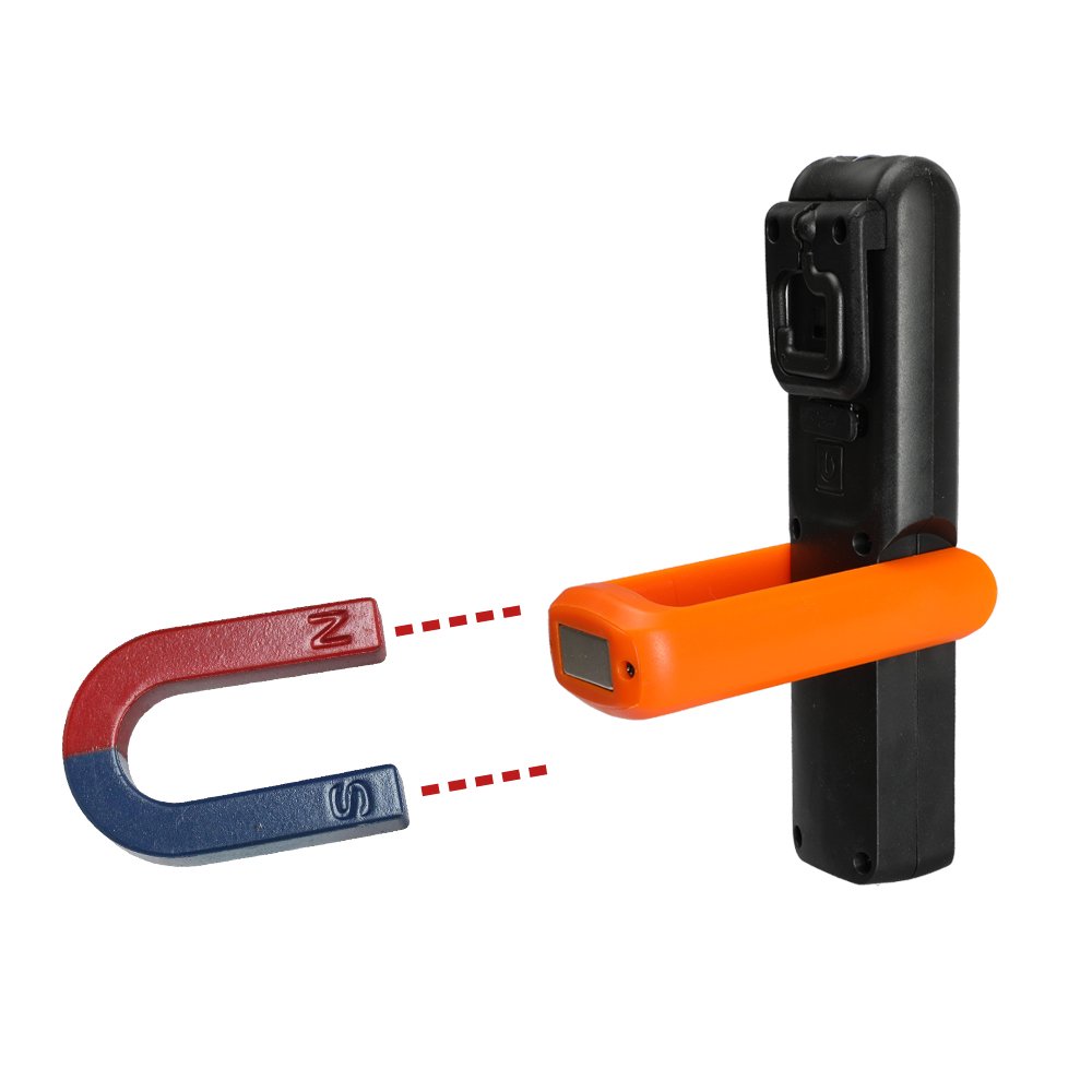 Three trees LED Cordless Work Light COB Rechargeable Portable Hand Held Work Lamp With Hanging Hook, Magnetic Holders, 1200mAh Charging, Multifunction Flashlight (orange)