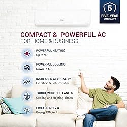 DELLA 18000 BTU Wifi Enabled Mini Split AC 21 SEER2