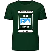 Custom T Shirts, Add Picture/Logo/Text Customized T Shirts for Men/Women Gifts, Personalized Unisex Crewneck Tee Shirt