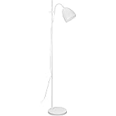 Aspen Creative 42002-03-1, Floor Lamp, Matte White Finish, Size: 14-5/8" L x 9-7/8" W x 61-7/8" H, E26 Socket, Bulb Not Inclu