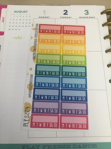 S086 - Weekly Tracker Boxes - Brights (18 Stickers) | Erin Condren | The Happy Planner | MAMBI