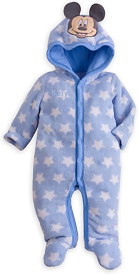 Amazon Co Jp ディズニー Disney ふわふわ フード付き カバーオール ミッキーマウス 水色 9ヶ月 9m 70cm 並行輸入 服 ファッション小物