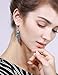 XZP Bohemian Pendant Earrings for Women Metal Tribal Feather Tibetan Dangle Earring Retro Silver with Turquoise