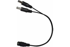 Electrical Splitter Cables DC5.5x2.1mm 1 Female to 2 Male Connectors Cable for Various Electronic Devices Power Adapter Cord