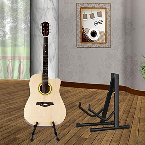 Spiritlele 2 Pack Folding Guitar Stand Set Fits Acoustic, Classical, Electric, Bass Guitars, Mandolins, Banjos, Ukuleles and Other Stringed Instruments - Black