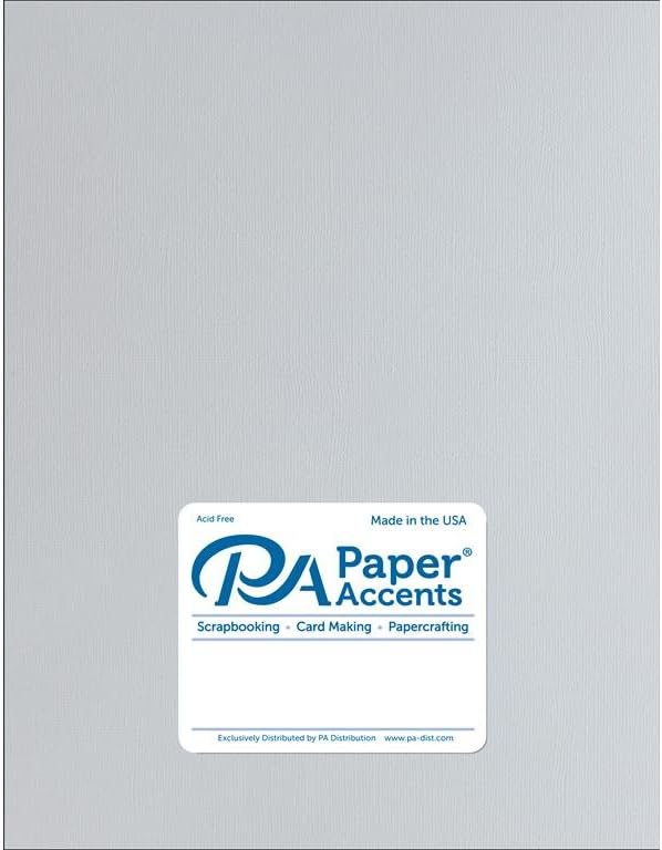 Paper Accents 73 lb Light Gray Muslin, 8.5" x 11"