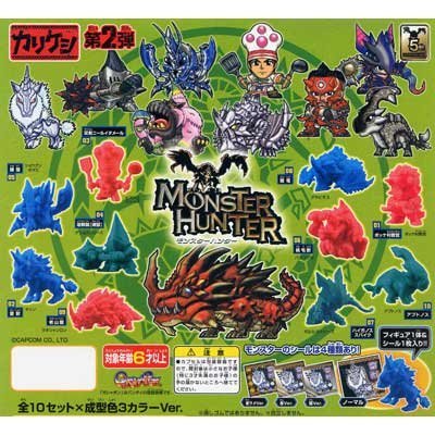 2nd all 10 species Gashapon Karikeshi Monster Hunter ( 30 bodies ) set