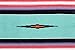 Open Road Goods Mint Mexican Yoga Blanket - Heavyweight Mexican Diamond Blanket - Extra Thick Serape with Stripes- Mint with Coral and Pastel Purple