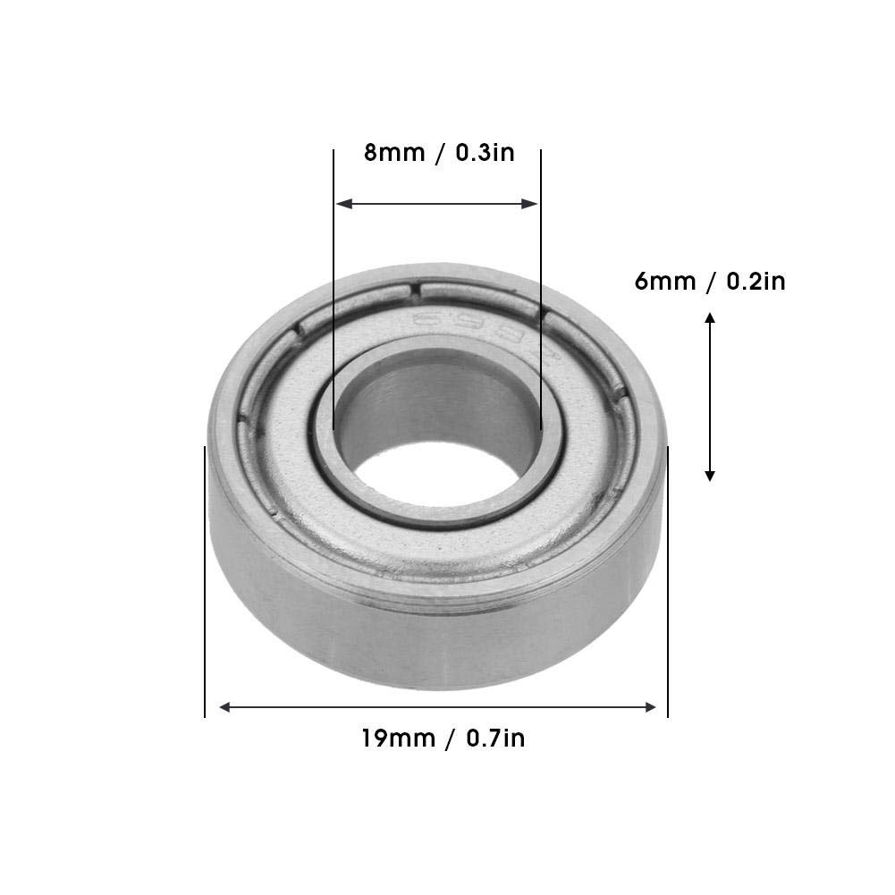 10pcs 698ZZ High Speed Ball Bearing Double-shielded Mini Bearings 8x19x6 mm - Image 3