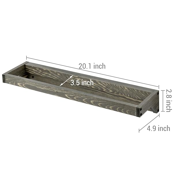 MYGIFT SET OF 4 VINTAGE GRAY SOLID WOOD HANGING SHOE STORAGE ORGANIZER RACKS, WALL MOUNTED SPACE SAVING FOOTWEAR HOLDER FOR CLOSET, MUDROOM, ENTRYWAY, HOLDS 8 PAIRS