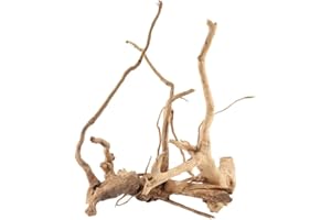 emours Natural Aquarium Driftwood Tropical Fish Plant Habitat Decor Vary Sizes, 2 Pcs Set (Medium)