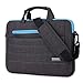 BRINCH Laptop Bag for Men Women Slim Business Briefcase Shoulder Messenger Bag Water Resistant Portable Computer Carrying Sleeve Case w/Strap and Hidden Handle Fits 15-15.6 Inch Laptop,Black-Blue