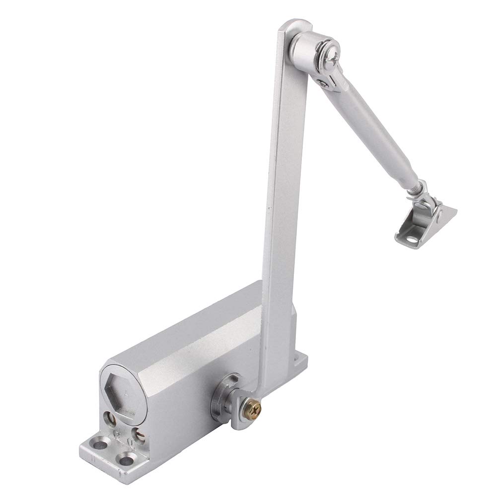 Adjustable Overhead Door Closer Silver, for Door Width 700-900mm Door Weight 25-35kg, 1 Hour Fire Rated 1 Million Cycles, Suit Left & Right Hand Doors