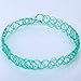 YAZILIND Green Vintage Stretch Gothic Tattoo Henna Choker Hippy Necklace Elastic 80s 90s