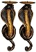 Design Toscano Renenutet the Cobra Snake Diety Egyptian Wall Sconce Candleholders, Set of Two, 10 inches tall, Cast Stone Resin, Black & Gold Finish