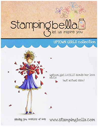 Stamping Bella Uptown Girl Lucille Sends Her Love Cling Rubber Stamp, 6.5 x 4.5