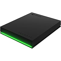 Seagate Game Drive for Xbox 2TB External Hard Drive Portable HDD - USB 3.2 Gen 1, Black with Built-in Green LED bar, Xbox Cer