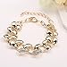 18K Gold Plated Spiral Jewelry Sets For Women Wedding Party Crystal Necklace Earrings Bracelet Rings
