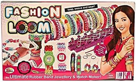 House Of Gifts Fashion Loom - Band Jewellery & Watch Maker and Mini Foldable Pocket Size Magnetic Travel Chess Set Board Game