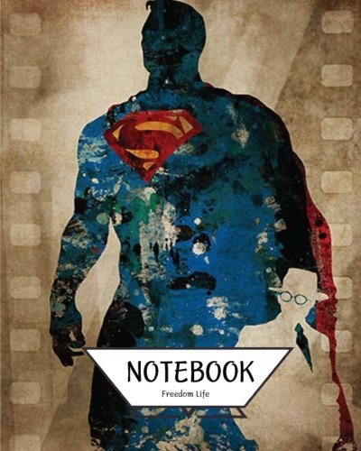 Notebook: Journal Graph,Line,Blank No Lined : Watercolor Superman : Pocket Notebook Journal Diary, 120 pages, 8" x 10" (Notebook Journal)