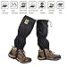 JTENG High Snow Leg Gaiters Double Sealed Velcro Zippered Closure TPU Strap Waterproof Leg gatiers Hiking Ski