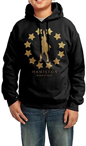 BHGT Youth Boys/Girls Hoodies Musicals Hamilton Black Size M