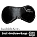 Sleep More Mask (Large-XL) Sleeping Masks for Men or Women. A Quality BLACK Satin Travel Mask and Natural Rest Aid for Sleep Disorders & Insomnia