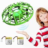EACHINE UFO Flying Ball Drone for Kids, E111 Blue Hand Operated Induction Levitation UFO Mini Drone Easy Play Indoor and Outdoor Scoot Hover Drone Helicopter Toy for Boys and Girls (Green)