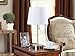 Kings Brand Algoa Brushed Nickel With White Fabric Shade Table Lamps, Set of 2