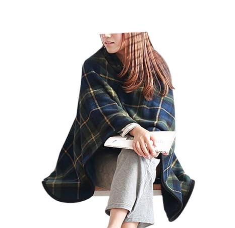 Amazon 膝掛け 腰巻き 防寒 ブランケット ボタン付き ひざ掛け