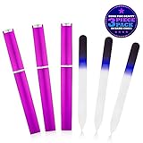 Glass Nail File Manicure Set, Nail Care Manicure Tools for Gentle, Smooth Filing - Bona Fide Beauty Genuine Czech Glass