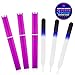 Glass Nail Files by Bona Fide Beauty - 3-Piece Black/Cobalt Crystal Glass Nail File Set with Hard Cases - Gentle Nail Care for Women & Men - File in any direction, enjoy a smooth finish