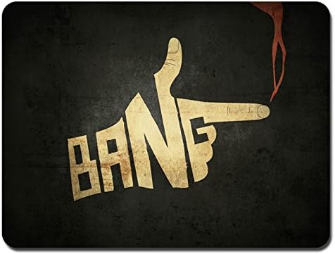 Bang Hand Art background Pattern Soft Silicone Durable Optical Computer Mouse Mat Rectangular Pads RB0093