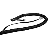 The VoIP Lounge 9 Foot Short Handset Cord for Polycom VVX Series IP Phone | 101 150 201 250 300 301 310 311 350 400 401 410 411 450 500 501 600 601 1500 Replacement Black Receiver Cord