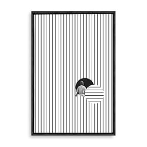 Framed Canvas Wall Art Modern Geometric Pattern Canvas Prints Home Artwork Decoration for Living Room,Bedroom - 16x24 inches