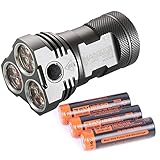 Bundle: MANKER MK34 8000 Lumens CREE XP-G3 LED Flashlight + 3x MANKER High Drain 2600mAh Rechargeable 18650 Batteries