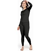 LAPASA Women's Thermal Underwear Set Fleece Lined Long Johns Top & Bottom Soft Base Layer Light/Mid/Heavy Weight L17/ L41/L44