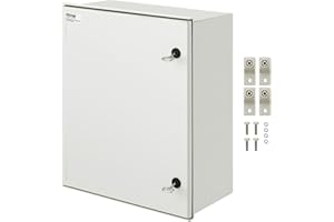 VEVOR NEMA Steel Enclosure, 24 x 20 x 9'' NEMA 4X Fiberglass Electrical Box, IP66 Waterproof & Dustproof, Outdoor/Indoor Elec