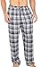 Men’s Woven Plaid PJ Pants - Pajamas in Bamboo Viscose by Texere (Hypnotique, Black/Gray, Medium) Holiday Gift for Guys MB0201-1KG-M