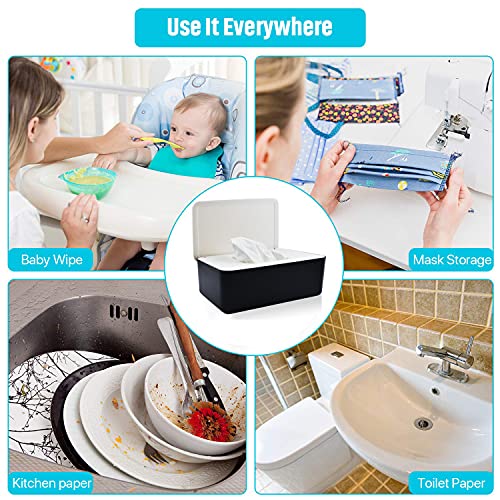 Diaper Wipes Dispenser Baby Wipe Holder, Refillable Wet Wipe Container