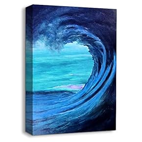 Canvas Wall Art Abstract Ink Painting Artwork for Home Prints Framed - 12x18 inches