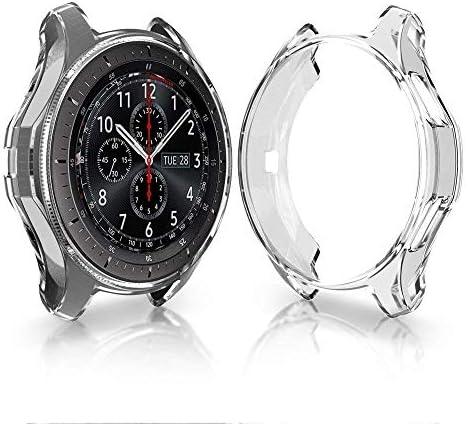 Case for Gear S3 Frontier SM-R760 46mm, Minisoo TPU Scractch-Resist Shock-Proof All-Around Protective Bumper Shell Protective Band Galaxy Watch SM-R800 46mm Smartwatch (Clear)