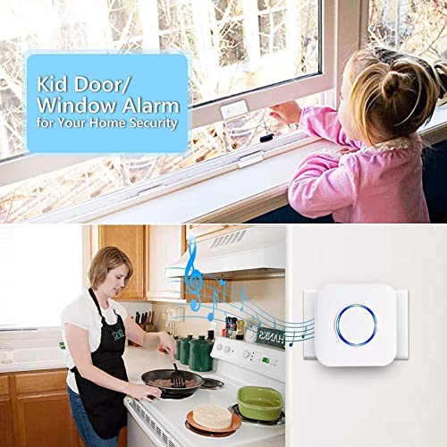 Wireless Door Sensor, BITIWEND Door Chime Doorbell With 600ft Operate