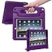 HDE Case for iPad Air 2 - Kids Shockproof Bumper Hard Cover Handle Stand with Built in Screen Protector for Apple iPad Air 2-2014 Release 2nd Generation (Purple)