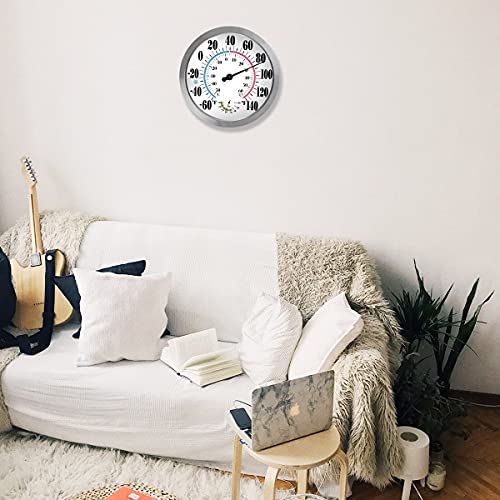 12'' Outdoor Thermometer Large Numbers, Outdoor Decorative Thermometer