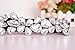 Dorchid Women Rhinestone Belt Crystal Sparkly Elastic Thin Belts for dressy Lady White S