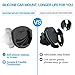Air Vent Phone Holder for Socket Mount, VOLPORT Adjustable 360° Rotation Clip & Switch Lock Silicone Car Vent Mount with 2 Pack Pops Sticky Adhesive for Grip Stand Compatible GPS iPhone and Android
